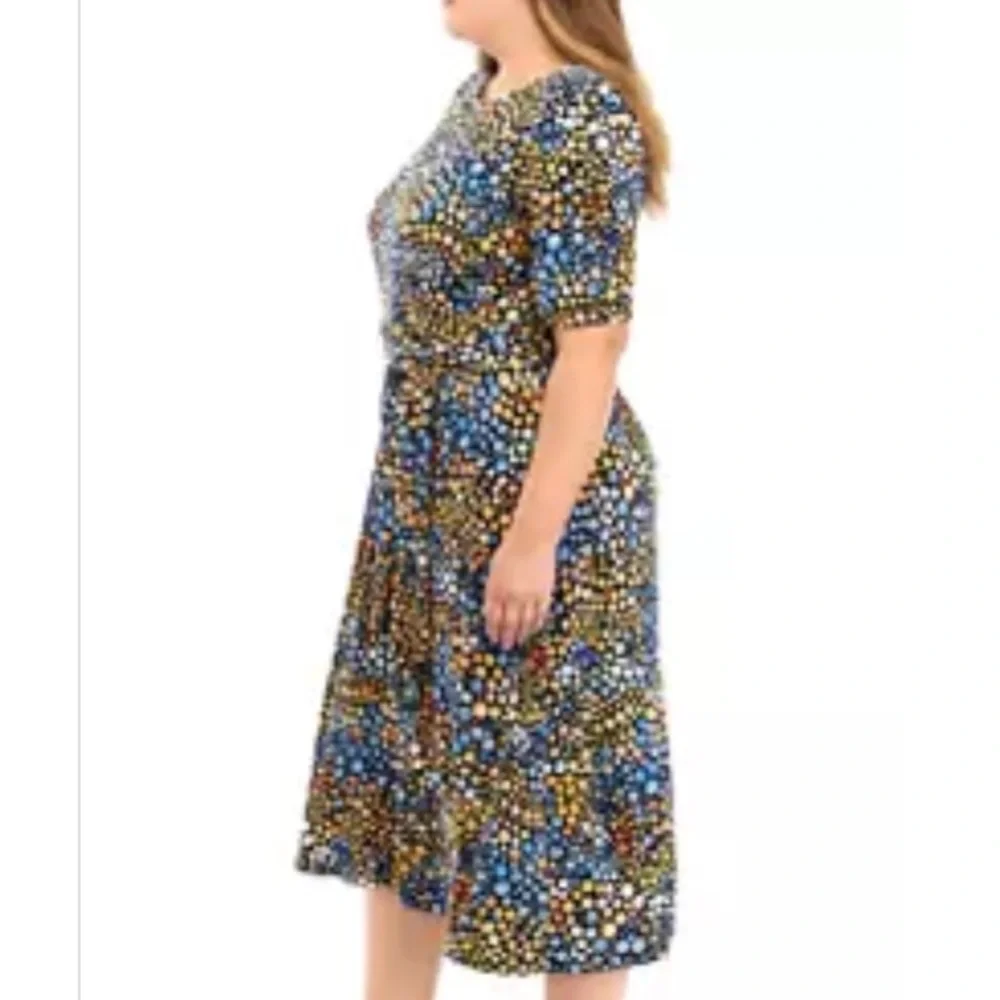 Kasper Printed Fit and Flare Midi Dress - Picture 4 of 6
